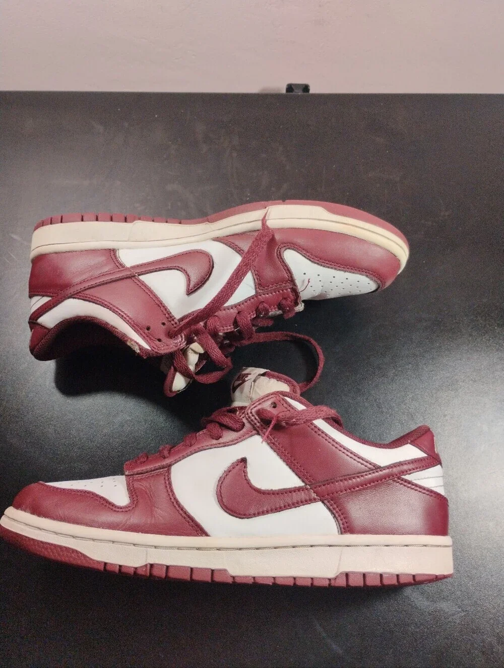 Nike Dunk Low Redwood GS 7Y White Gym Red FB9109‑115 – As‑Is